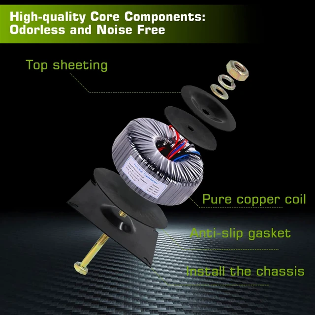 Alt view image 6 of 7 - 1500W Voltage Converter Transformer Heavy Duty Step Up/Down- 110 / 220V- Circuit Breaker Protection