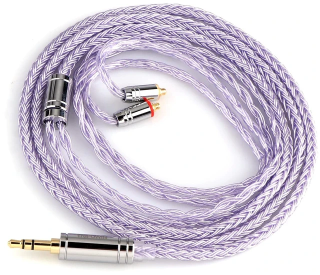 Main image of Tripowin Zonie 16 Core Silver Plated IEM Cable, MMCX, 3.5mm Plug 1.25m SPC in Ear Monitor Wire, Earphone Upgraded Cords for 7HZ Timeless AE TINHIFI T2 PRO T3 T4, Lavender