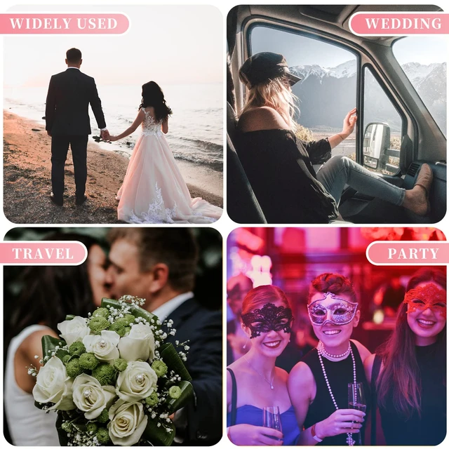 Alt view image 7 of 7 - 8 Pack Pink Disposable Cameras Bulk, 35mm Film Single Use Camera with Flash One Time Retro Photo Camera for Wedding Guests, Party Favors, Birthday, Travel, Anniversary, Honeymoon, and Special Events