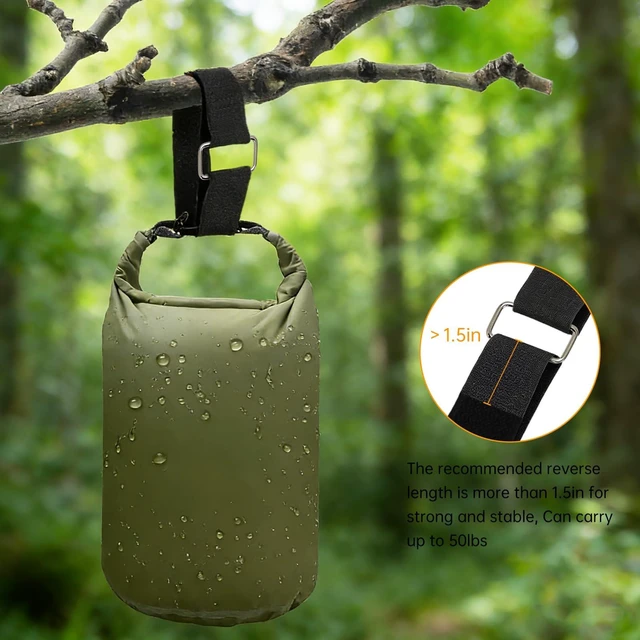 Alt view image 5 of 6 - 1.5" x32ft Hook and Loop Straps, Long Adjustable Fastening Straps with 30 Metal Buckles, Cut to Length Cinch Straps, Reusable Nylon Securing Cord Ties for Organizer or Storage