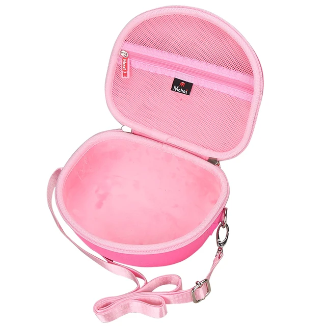Alt view image 5 of 7 - Hard Case Suitable for Riwbox CT-7 Pink/for Jack CT-7S Cat Green 3.5mm/ for iClever IC-HS01 Bluetooth Wireless Over-Ear Headphones Headset for Kids Travel Protective Case, Pink Case Only