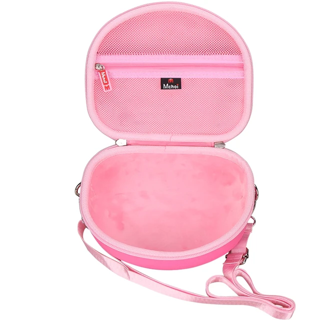 Alt view image 4 of 7 - Hard Case Suitable for Riwbox CT-7 Pink/for Jack CT-7S Cat Green 3.5mm/ for iClever IC-HS01 Bluetooth Wireless Over-Ear Headphones Headset for Kids Travel Protective Case, Pink Case Only
