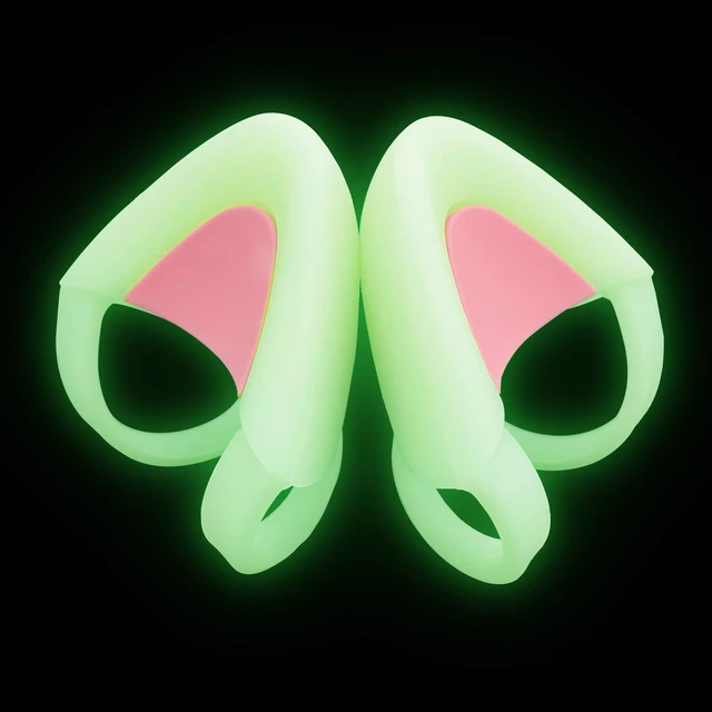 Main image of Glow in Night Cute Cat Ears Fits for HypreX Cloud/Cloud Stinger/Cloud Flight Headsets, Universal Fit Lovely Kitty Adjustable Attachment Straps for Gaming Headphone,Light Yellow&Pink