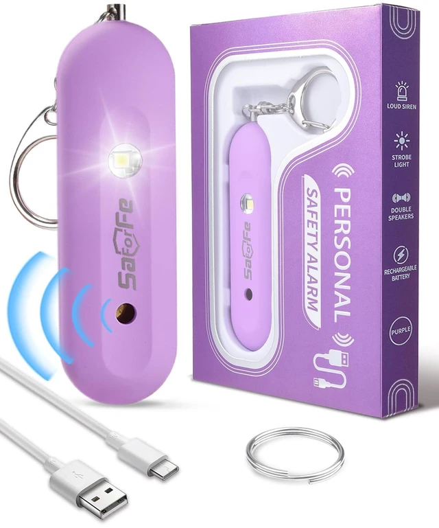 Main image of Personal Safety Alarm for Women - Waterproof Rechargeable Security Alarm - 140dB Extra Loud Siren with SOS Strobe Light - Self Defense Keychain for Women Girls Teens Seniors