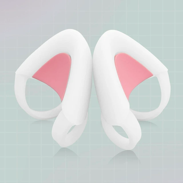 Main image of Cute Pink Cat Ears Fits for HypreX Cloud/Cloud Stinger/Cloud Flight Headsets, Universal Fit Lovely Kitty Adjustable Attachment Straps for Video Live Gaming Headphone,White & Pink