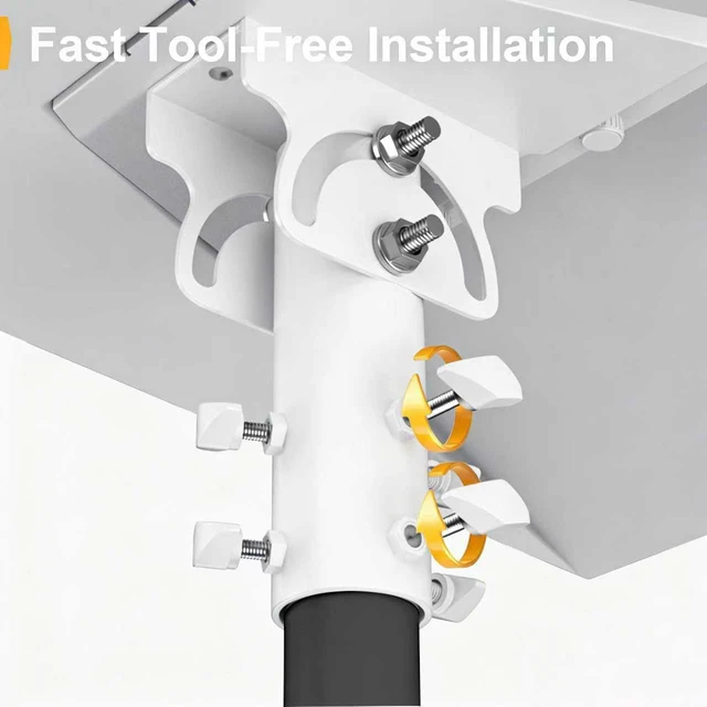 Alt view image 4 of 7 - Starlink Gen 3 Mount for Starlink Standard 4/4X/V3,fits 1.1-2.1in Masts. Starlink gen 3 Pipe Adapter can be Adjusted from 90-180°,White