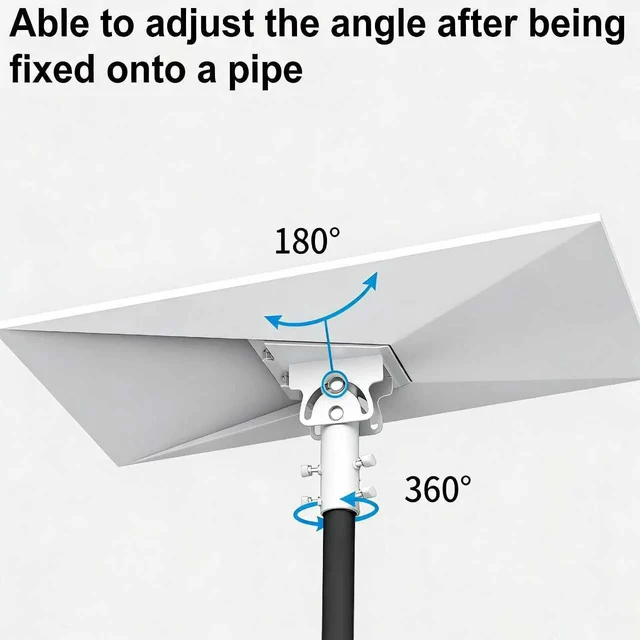 Alt view image 5 of 7 - Starlink Gen 3 Mount for Starlink Standard 4/4X/V3,fits 1.1-2.1in Masts. Starlink gen 3 Pipe Adapter can be Adjusted from 90-180°,White
