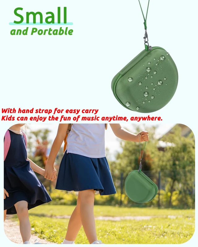 Alt view image 6 of 7 - Hard Travel Storage Case Compatible with iClever BTH12 / BTH26 / IMYB/JoySpark-T5 / Candy Bila BH03 Headphones, Protective Carrying Bag. (case only) (Olive)