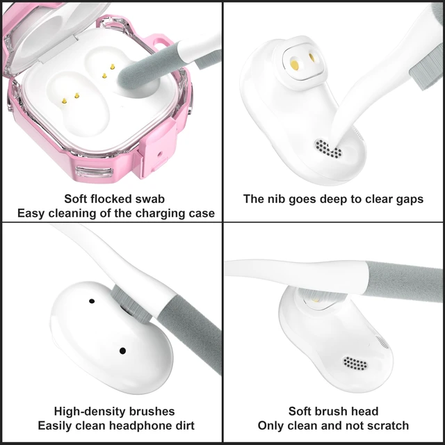 Alt view image 7 of 7 - Galaxy Buds Pro 2 Case - Compatible with Samsung Galaxy Buds 2 Pro, Live, 2 & FE; Transparent Protective Case with Keychain (Anti-Drop Lock), Pink