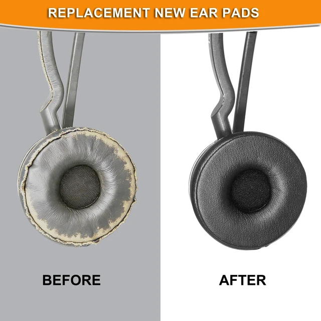 Alt view image 4 of 7 - Earpads for Jabra Engage 55/65/75 (Mono Version) Headset (Do Not Fit Engage 50)Ear Pads and Microphone Foam Replacement,Soft Protein Leather and High-Density Memory Foam