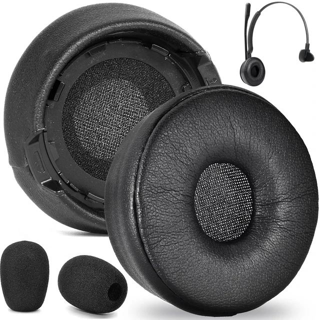 Main image of Earpads for Jabra Engage 55/65/75 (Mono Version) Headset (Do Not Fit Engage 50)Ear Pads and Microphone Foam Replacement,Soft Protein Leather and High-Density Memory Foam