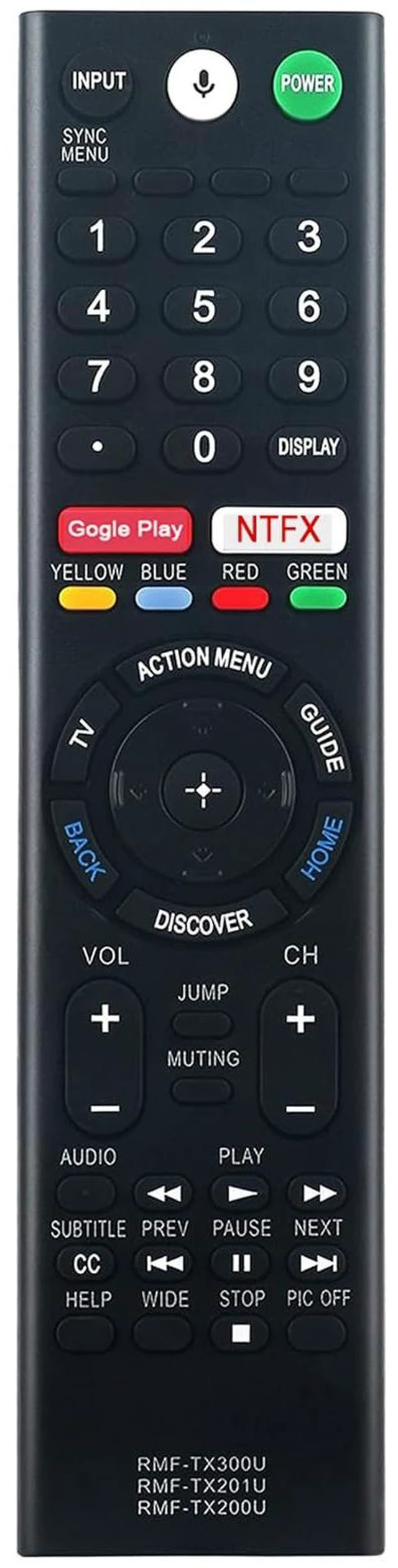 Main image of RMF-TX300U Replace Remote Sub RMF-TX200U RMF-TX201U w Voice Control Replacement fit for Sony Smart 4K TV XBR-55X850S XBR-55X930D XBR-65X850D XBR-65X930D XBR-75X850D XBR-75X940D XBR-85X850D