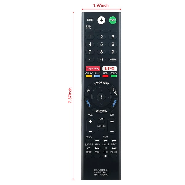 Alt view image 3 of 7 - RMF-TX300U Replace Remote Sub RMF-TX200U RMF-TX201U w Voice Control Replacement fit for Sony Smart 4K TV XBR-55X850S XBR-55X930D XBR-65X850D XBR-65X930D XBR-75X850D XBR-75X940D XBR-85X850D