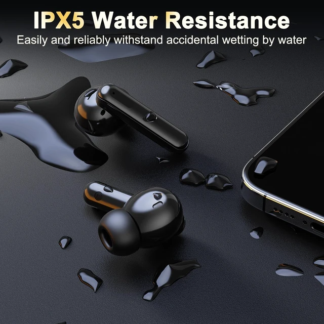 Alt view image 6 of 7 - Wireless Noise Cancelling EarbudsBluetooth 5.4 Earbuds Big Bass Stereo Sound4 Mic ENC AI Clear Calls.40H Playtime LED DisplayIPX5 Waterproof EarphonesFlip Design Earphones