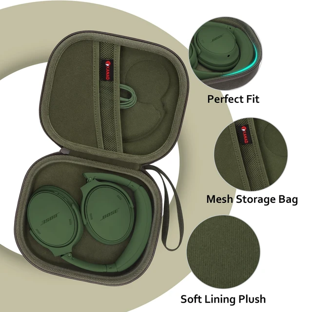 Alt view image 3 of 6 - Hard Case for Bose QuietComfort, QC Ultra, QC 45, QC 35, QC45 SE, QC SE or Skullcandy Crusher Evo, Hesh ANC, Hesh Evo, Crusher ANC 2, Crusher, Riff 2 Noise Headphones, Green