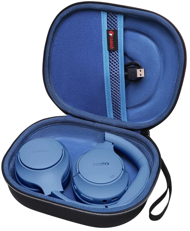 Main image of Hard Case for Bose QuietComfort, QC Ultra, QC 45, QC 35, QC45 SE, QC SE Wireless Noise Cancelling Headphones, Soundcore H30i On-Ear HeadphonesOuter Black+Inner Blue