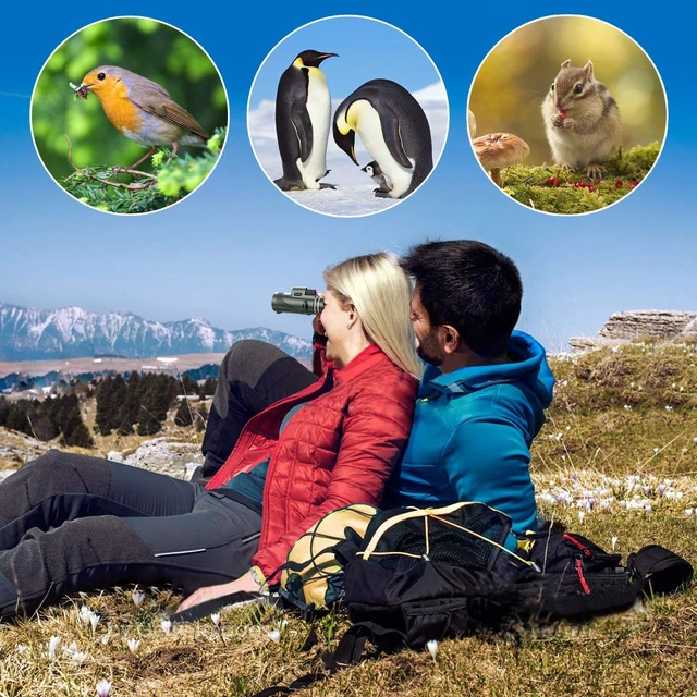 Alt view image 3 of 6 - 40x60 HD High Power Adult Monocular with Tripod and Smartphone Adapter - Ideal for Birdwatching, Hiking, Traveling Concerts - BAK4 Prism, Clear Colors, Durable and Portable