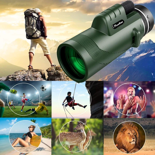 Alt view image 4 of 6 - 40x60 HD High Power Adult Monocular with Tripod and Smartphone Adapter - Ideal for Birdwatching, Hiking, Traveling Concerts - BAK4 Prism, Clear Colors, Durable and Portable
