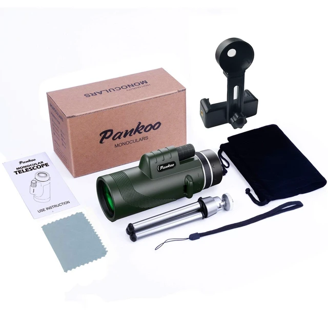 Alt view image 6 of 6 - 40x60 HD High Power Adult Monocular with Tripod and Smartphone Adapter - Ideal for Birdwatching, Hiking, Traveling Concerts - BAK4 Prism, Clear Colors, Durable and Portable