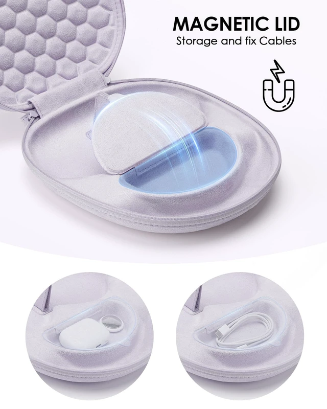Alt view image 5 of 7 - Smart Case 2.0 Slimline for AirPods Max 2 Headphones, Supports Sleep Mode AirPods Max Accessories, Upgrade Anti-Scratch Portable Carry Travel Bag