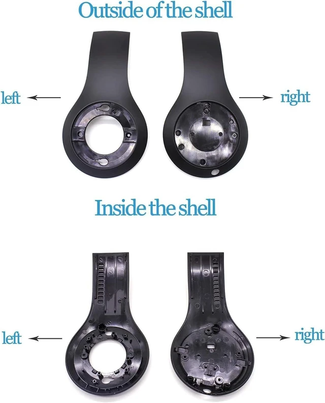 Alt view image 2 of 6 - Studio3 Shell and Inside Shell for Beats Studio 3 (A1914) Headphone Durable Inner Shell Outside Shell Repair Parts,Accessories Repair Kit,As Same As The OEM (Black)