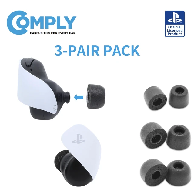 Alt view image 3 of 7 - Memory Foam Replacement Ear Tips, Black, Large (3 Pairs) For Pulse Explore Wireless Earbuds, Superior Noise Isolation, Ultimate Comfort, Secure Fit for Gaming