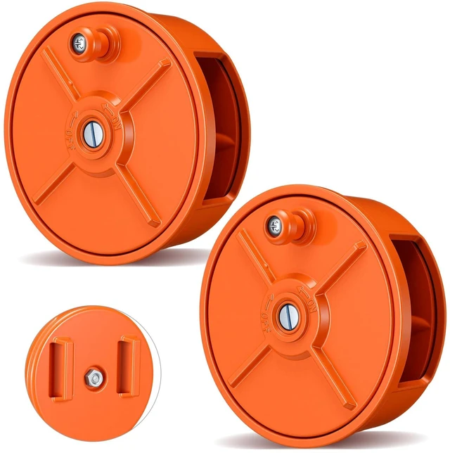 Main image of 2 Set 6.25" Aluminum Rebar Tie Wire Reel Coil Holder Wheel, Orange Lightweight and Durable Tie Wire Dispenser, for Left or Right Hand Use, for Electricians, Ironworker, Construction Workers