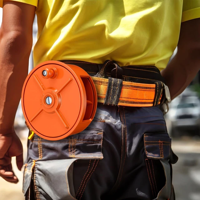 Alt view image 6 of 6 - 2 Set 6.25" Aluminum Rebar Tie Wire Reel Coil Holder Wheel, Orange Lightweight and Durable Tie Wire Dispenser, for Left or Right Hand Use, for Electricians, Ironworker, Construction Workers