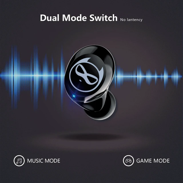 Alt view image 6 of 7 - Gaming Earbuds Kids Bluetooth Earbud 5.3 in-Ear Headphones with Mic 36H Playtime IPX6 Waterproof Touch Control HiFi Stereo LED Display Kids Wireless Ear Buds