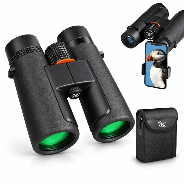 Main image of 10X42 Birdwatching Binoculars for Adults High Powered Waterproof HD Fogproof Binoculars for Whale Watching, Alaska Cruise, Boating, Camping, Adventure, with Phone Adapter