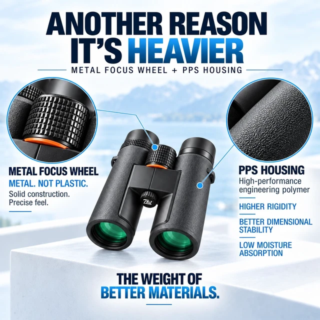 Alt view image 3 of 7 - 10X42 Birdwatching Binoculars for Adults High Powered Waterproof HD Fogproof Binoculars for Whale Watching, Alaska Cruise, Boating, Camping, Adventure, with Phone Adapter