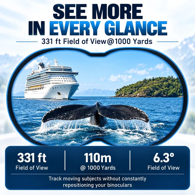 Alt view image 5 of 7 - 10X42 Birdwatching Binoculars for Adults High Powered Waterproof HD Fogproof Binoculars for Whale Watching, Alaska Cruise, Boating, Camping, Adventure, with Phone Adapter