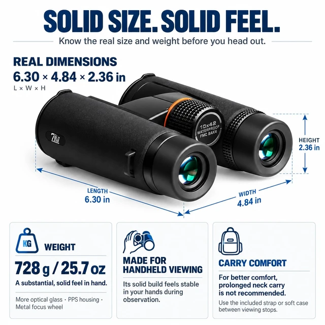 Alt view image 7 of 7 - 10X42 Birdwatching Binoculars for Adults High Powered Waterproof HD Fogproof Binoculars for Whale Watching, Alaska Cruise, Boating, Camping, Adventure, with Phone Adapter