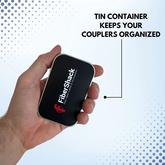 Alt view image 3 of 7 - LC Coupler Tin - 20 Pack - Single Mode LC Fiber Couplers Set. LCUPC Fiber Adapters are Pre-Cleaned & Extend LCUPC Optical Cables. Connects SM Simplex or Duplex Cables