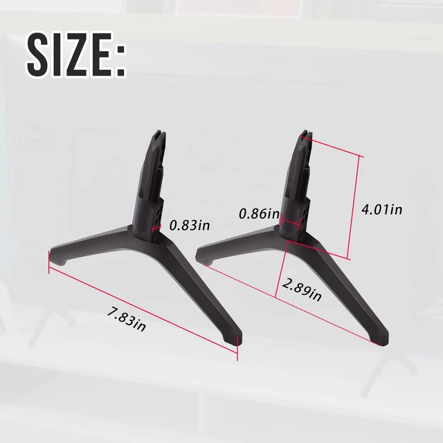 Alt view image 3 of 7 - TV Stand Legs,Left BN96-50854A,Right BN96-50855A,Only for 43inTV Fit for Samsung TV UN43TU7000F,UN43TU700DF, BE43T with 43in TV,Sufficient Load Capacity,Easy Plug-and-Play Installation