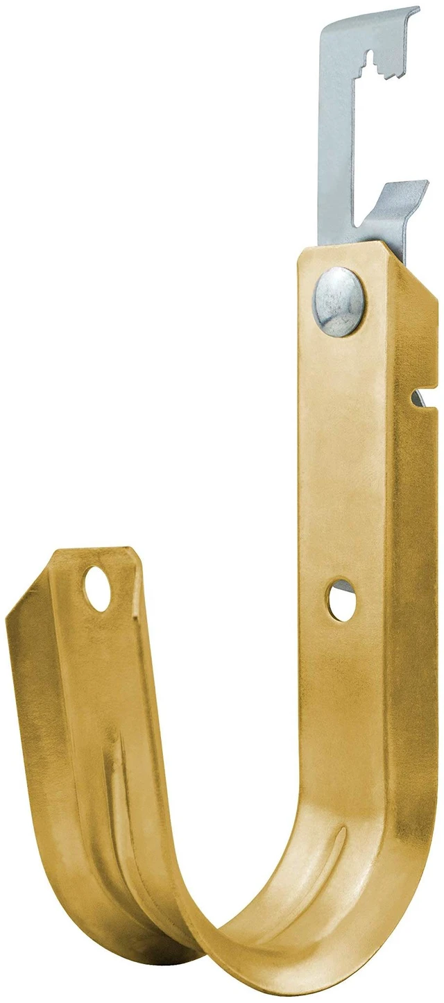 Main image of Heavy Duty Metal Cable Support Batwing J-Hook Hangers with Bat Wing Clip for Ceiling Wire & Threaded Rod for Cable Management