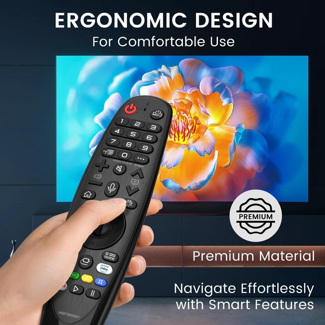 Alt view image 7 of 7 - Voice Magic Remote for LG TV Remote Control, Replacement for Magic LG TV Remote AKB75855501 MR20GA AN-MR20GA MR19BA MR21 MR22 MR23 MR24 GA GN GC MR18BA MR650A, with Voice & Pointer Function