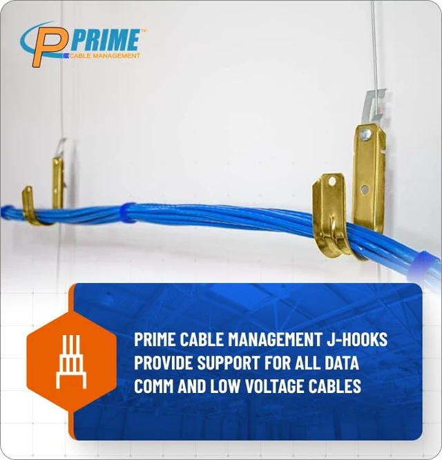 Alt view image 5 of 7 - Heavy Duty Metal Cable Support Batwing J-Hook Hangers with Bat Wing Clip for Ceiling Wire & Threaded Rod for Cable Management