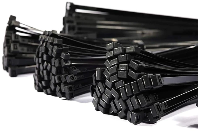 Main image of 4 Inch length, 18lb Small size Self Locking Nylon Cable Zip Ties -1000 Piece (Black)