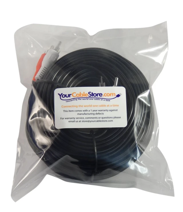 Alt view image 2 of 2 - 75 Foot RCA Audio Cable 2 Male to 2 Male