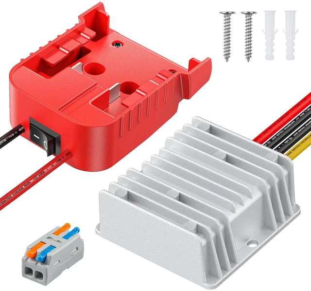 Main image of 18 V to 12 V Step-Down Converter for Milwaukee M18 Battery, DC Power Adapter, Voltage Reducer Transformer 180 W Buck Converter Regulator for Golf Cart RC Car Truck Light & DIY