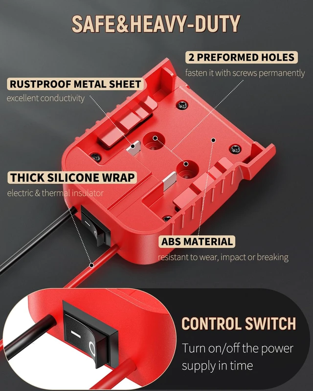 Alt view image 4 of 7 - 18 V to 12 V Step-Down Converter for Milwaukee M18 Battery, DC Power Adapter, Voltage Reducer Transformer 180 W Buck Converter Regulator for Golf Cart RC Car Truck Light & DIY