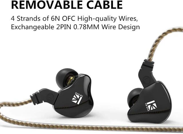 Alt view image 6 of 7 - KBEAR KS2 iem, in Ear Monitor Headphones Hybrid 1BA 1DD Wired Earbuds Stereo Bass HiFi IEM Earphone Noise Cancelling High Resolution with Detachable Cable for Running Gaming Sport(without mic, Black)