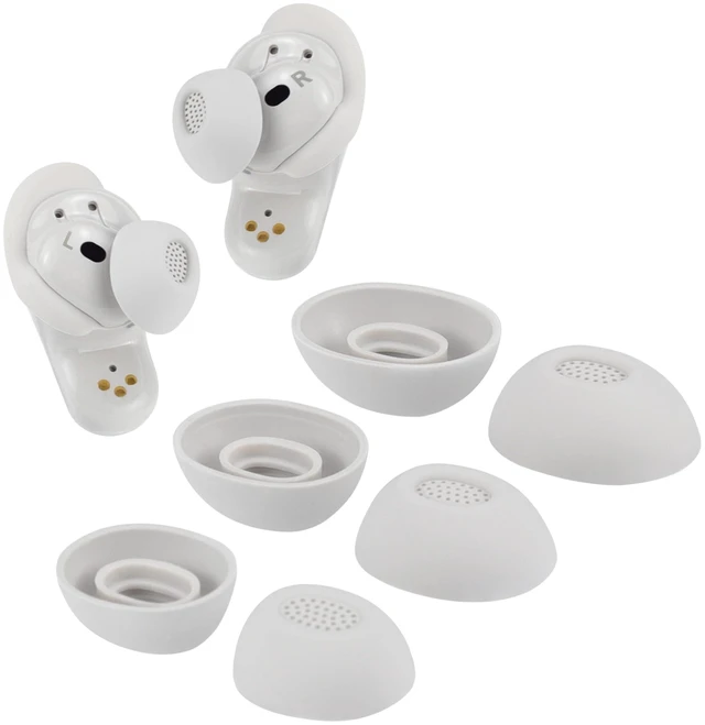 Main image of Replacement Ear Tips for Bose QuietComfort Ultra Earbuds 1/2nd Gen Soft Silicone Eartips with Portable Storage Box (3 Pairs, White, S/M/L)