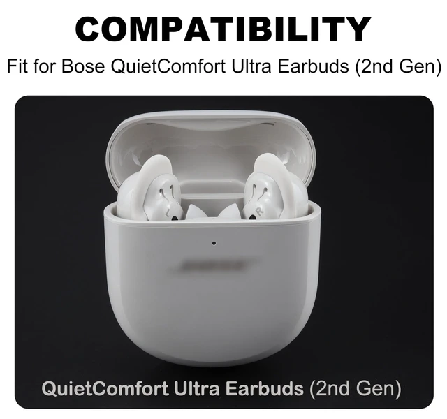 Alt view image 2 of 6 - Replacement Ear Tips for Bose QuietComfort Ultra Earbuds 1/2nd Gen Soft Silicone Eartips with Portable Storage Box (3 Pairs, White, S/M/L)