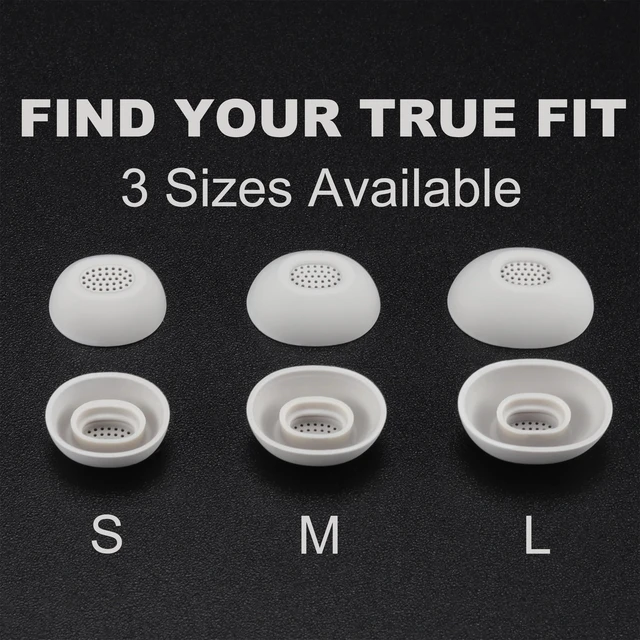 Alt view image 4 of 6 - Replacement Ear Tips for Bose QuietComfort Ultra Earbuds 1/2nd Gen Soft Silicone Eartips with Portable Storage Box (3 Pairs, White, S/M/L)