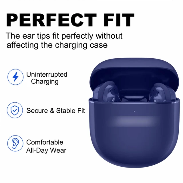 Alt view image 3 of 5 - Replacement Ear Tips for Bose QuietComfort Ultra Earbuds 1/2nd Gen Soft Silicone Eartips with Portable Storage Box (3 Pairs, Midnight Violet, S/M/L)