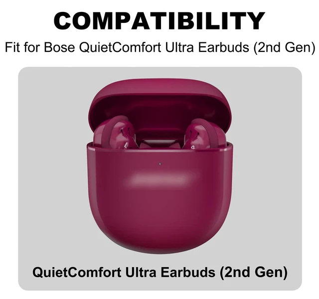 Alt view image 2 of 5 - Replacement Ear Tips for Bose QuietComfort Ultra Earbuds 1/2nd Gen Soft Silicone Eartips with Portable Storage Box (3 Pairs, Deep Plum, S/M/L)