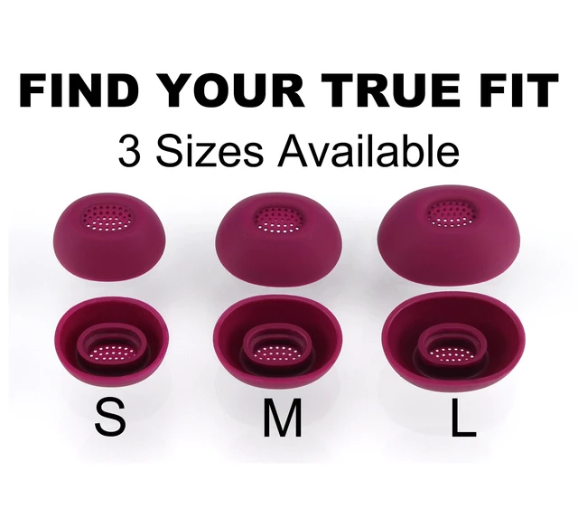 Alt view image 3 of 5 - Replacement Ear Tips for Bose QuietComfort Ultra Earbuds 1/2nd Gen Soft Silicone Eartips with Portable Storage Box (3 Pairs, Deep Plum, S/M/L)