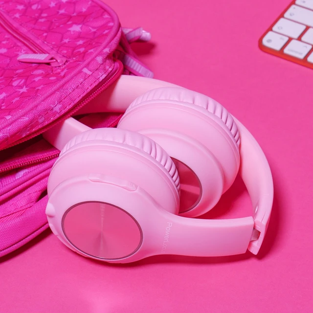 Alt view image 7 of 7 - Kids Bluetooth Headphones, LED Lights, with Fabric Carry Case Over Ear Kids Wireless Headphones, 74/85/94dB Safe Volume, Micro SD, Wired Mode, HD Stereo, Built-in Mic for Travel/Tablet/PC